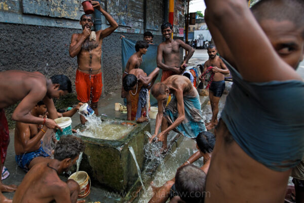 Untouchables Bathing in Former British Horse Watering Trough in Mumbai, India
At the birth of Jesus, the global population was an estimated 200 million. (It was probably easier then than now for the meek to inherit the Earth.) It took until the early 1800s to reach one billion. We went from six billion to seven in a veritable blink of the eye: 12 years.
In 1950, for each person 65 and older, there were more than six children under 15. By 2070, elderly people will outnumber children under 15.
—Joel E. Cohen, author of “How Many People Can the Earth Support?”
